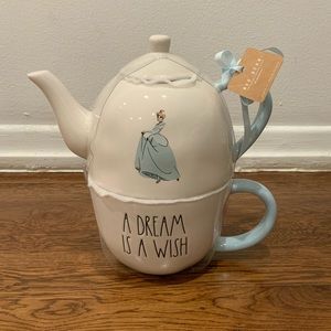 rae dunn cinderella teapot and mug set